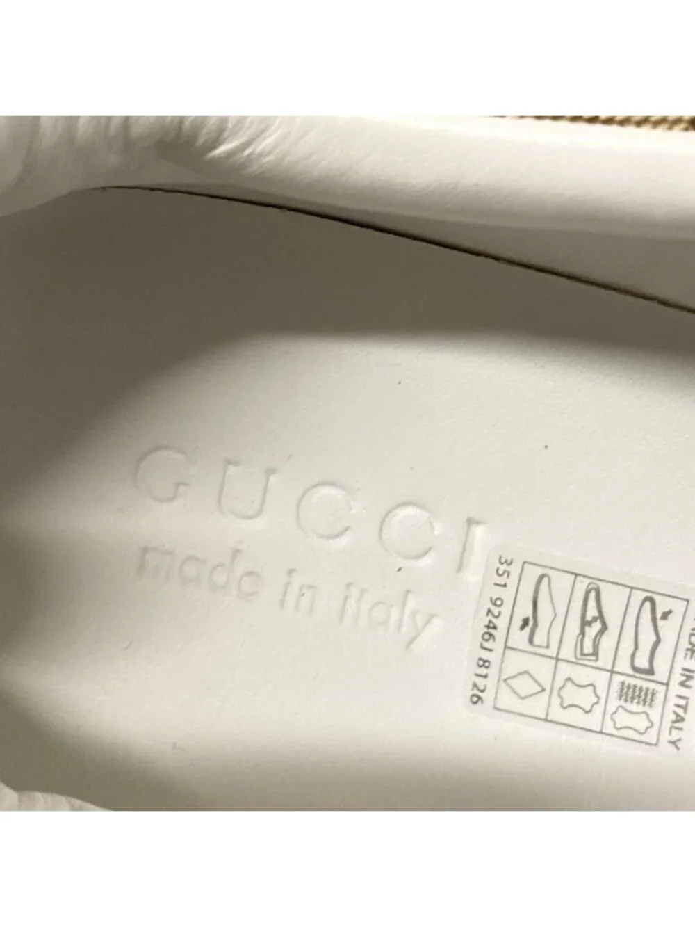 Gucci Sneakers 10.5 GG Pattern Brown Dark Leather